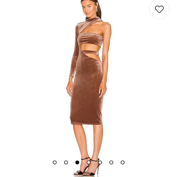 MICHAEL COSTELLO x REVOLVE Bleeker Midi Dress in Nude - Picture 2 of 13